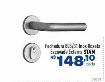 Comjol Fechadura 803-31 Inox Roseta Escovada Externa Stam oferta