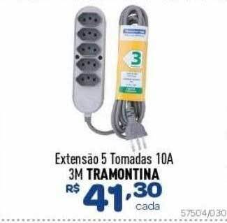 Comjol Extensão 5 Tomadas 10a 3m Tramontina oferta