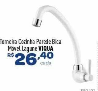 Torneira Cozinha Parede Bica Movel Lagune Viqua