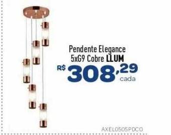 Pendente Elegance 5xg9 Cobre Llum