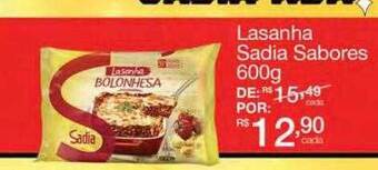Mambo Lasanha Sadia Sabores oferta