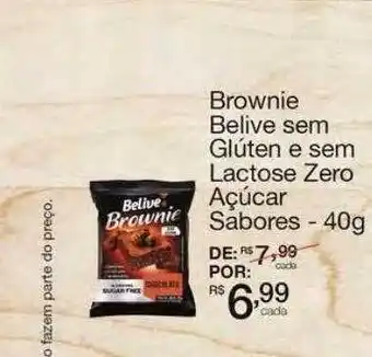 Mambo Brownie Belive Sem Glúten E Sem Lactose Zero Açúcar Sabores oferta