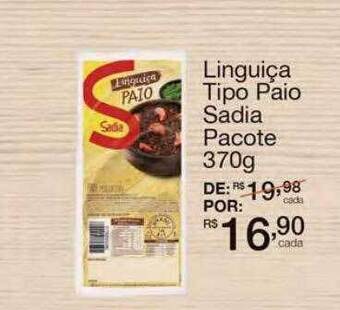 Mambo Linguiça Tipo Paio Sadia Pacote oferta