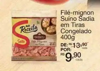 Mambo Filé-mignon Suíno Sadia Em Tiras Congelado oferta