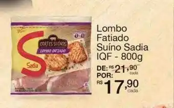 Mambo Lombo Fatiado Suíno Sadia Iqf oferta