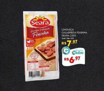 Bistek Supermercados Linguiça Calabresa Fininha Seara oferta