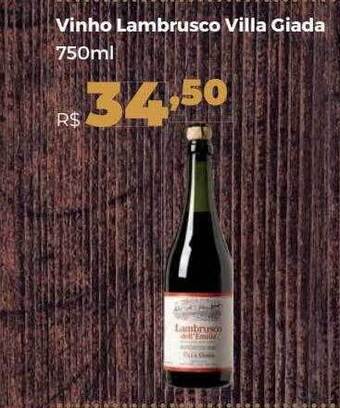 Villarreal Supermercados Vinho Lambrusco Villa Giada oferta