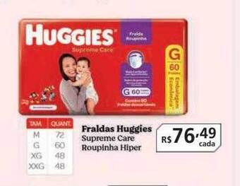 Fraldas Huggies Supreme Care Roupinha Hiper