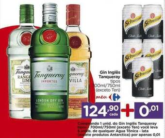 Carrefour Gin Inglês Tanqueray Tipos oferta