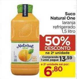 Carrefour Suco Natural One Laranja Refrigerado 50% Desconto Na 2a Unidade oferta