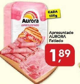 Supermercados Nori Apresuntado Aurora fatiado 100g oferta