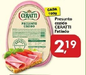 Supermercados Nori Presunto Cozido Cerratti fatiado 100g oferta