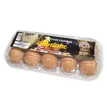 Ovos caipira doninho bandeja com 10 ovos