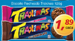 Supermercados Guanabara Biscoito Recheado Trakinas 126g oferta