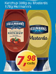 Supermercados Guanabara Ketchup 380g ou Mostarda 170g Hellmann's oferta