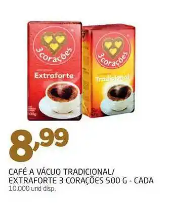 Cooper Café A Vácuo Tradicional Extraforte 3 Corações 500g oferta