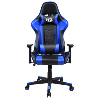 Best Buy Naz Pro Ergonomic Faux Leather Gaming Chair - Blue/Black offer