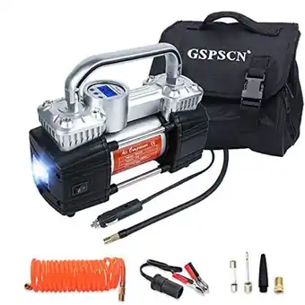 Amazon Gspscn portable digital car tire inflator with gauge 150psi auto shut-off, heavy duty double cylinders 12v air compressor pum offer