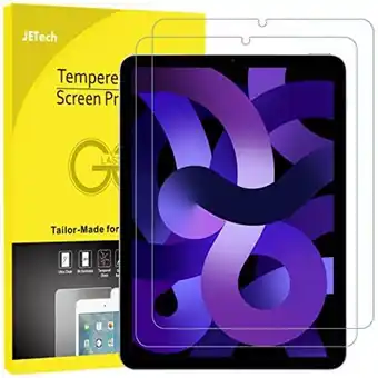 Amazon Jetech screen protector for ipad air 5 (10.9-inch, 2022 model, 5th generation), tempered glass film, 2-pack offer