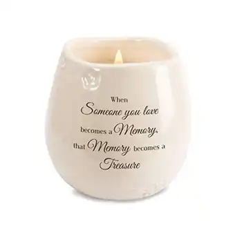 Amazon Pavilion gift company 19194 when someone you love becomes a memory that memory becomes a treasure 8 oz soy filled ceramic ves offer