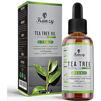 Amazon Kanzy tea tree oil for skin 60ml, natural organic tea tree essential oil for face, hair, scalp & nails aromatherapy oil for d offer
