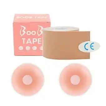 Amazon Boob tape kinesiology tape, body tape, waterproof elastic sports therapeutic physio, tape breathable breast lift tape（1 roll& offer