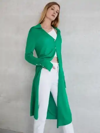 SheIn Motf premium viscose longline cardigan offer