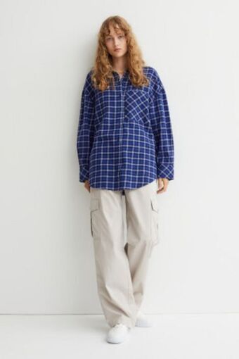 H&M Oversized flannel shirt offer