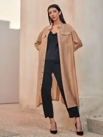 SheIn Motf premium linen lightweight coat offer