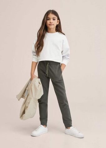 Mango Cotton jogger-style trousers offer