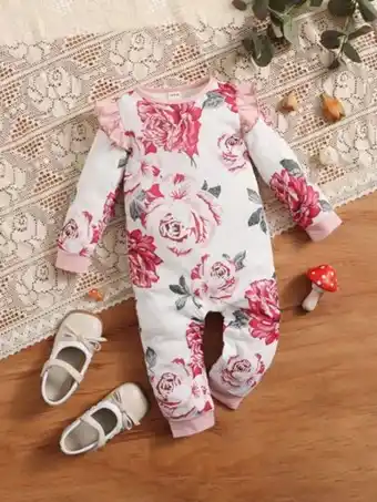 SheIn Shein baby floral print ruffle jumpsuit offer