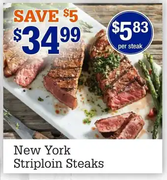 M & M Food Market New York Striploin Steak offer