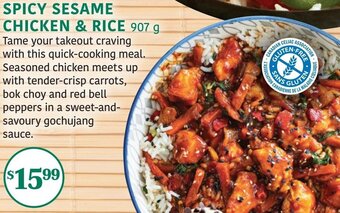M & M Food Market Spicy Sesame Chicken & Rice offer