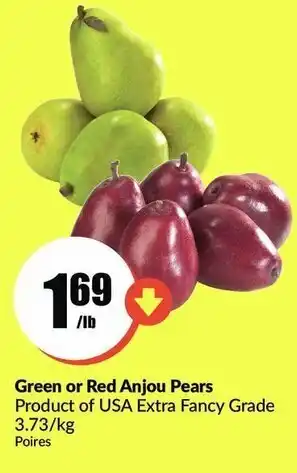 FreshCo Green or Red Anjou Pears offer