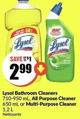 FreshCo Lysol Bathroom Cleaners offer