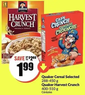 FreshCo Quaker Cereal Selected offer