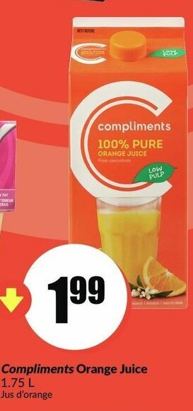 FreshCo Compliments Orange Juice offer
