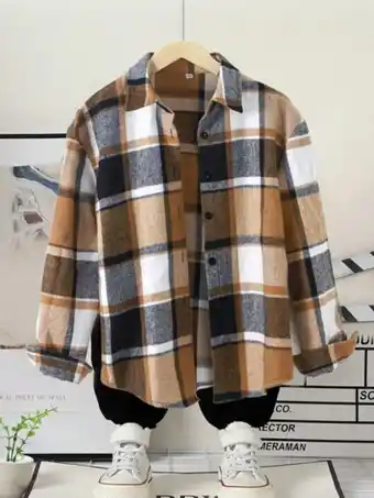 SheIn Girls plaid print blouse offer