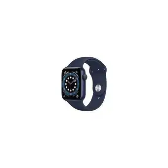 Best Buy Apple watch series 6 (gps) 44mm blue aluminum case with deep navy sport band - refurbished offer