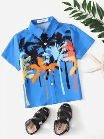 SheIn Shein toddler boys coconut tree print shirt offer