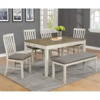 Aaron's 6 - piece nina dining set w/ bench offer