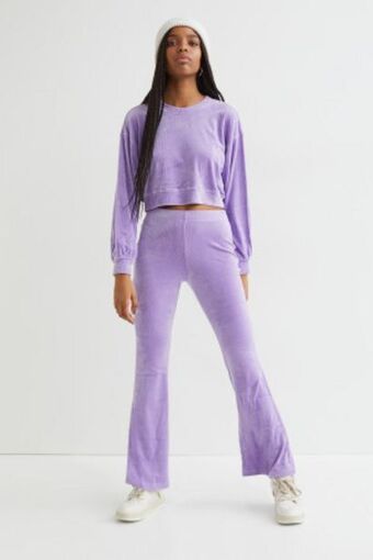 H&M Ribbed velour leggings offer