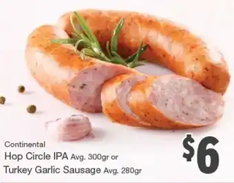 Quality Foods Turkey Garlic Sausage offer