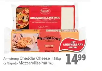 Quality Foods Cheddar Cheese or Mozzarellissima offer