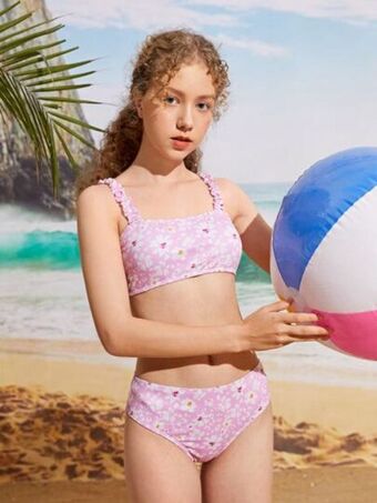 SheIn Teen girls floral bikini swimsuit offer