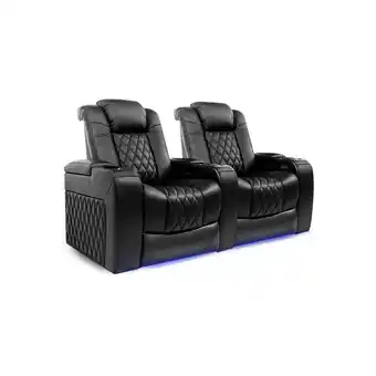 Best Buy Valencia Tuscany Top Grain Nappa Leather Power Reclining, Power Lumbar, Power Headrest Home theatre Seating Row of 2-Seat offer