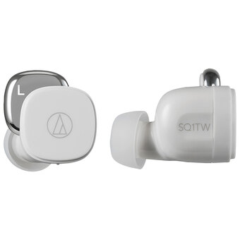 Best Buy Audio Technica ATH-SQ1TWWH In-Ear Sound Isolating Truly Wireless Headphones - White offer