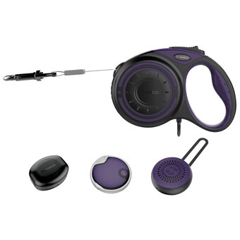 Best Buy Dogness Smart Retractable Leash - Medium - Purple offer