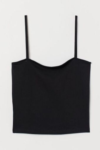 H&M Cropped jersey camisole top offer