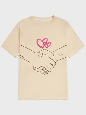 SheIn Romwe guys hand print tee offer